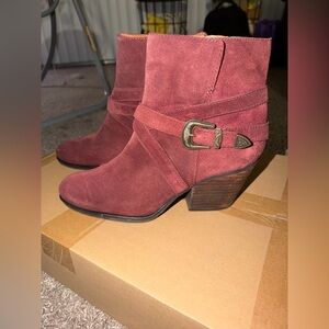 Zodiac Burgundy Heeled Boots